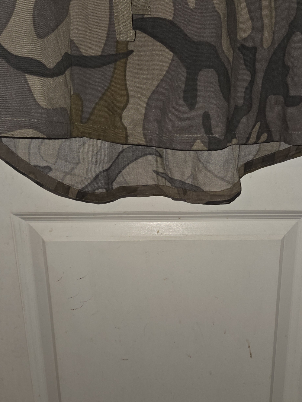Japna Olive and Gray Camo Shirt Dress with Tie Waist - Picture 7 of 8